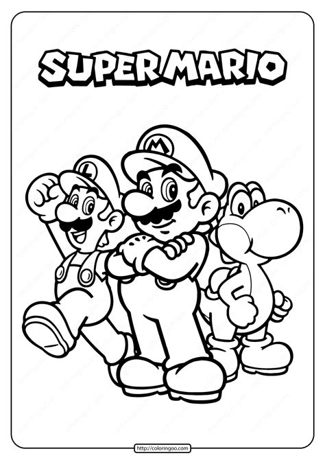 Mario Coloring Pages (Free PDF Printables)